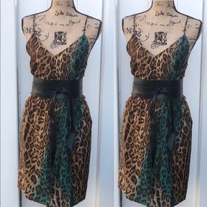 W118 By Walter Baker Animal Print Blouson Dress